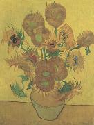 Vincent Van Gogh Still life Vase with Fourteen Sunflowers (nn04) oil painting